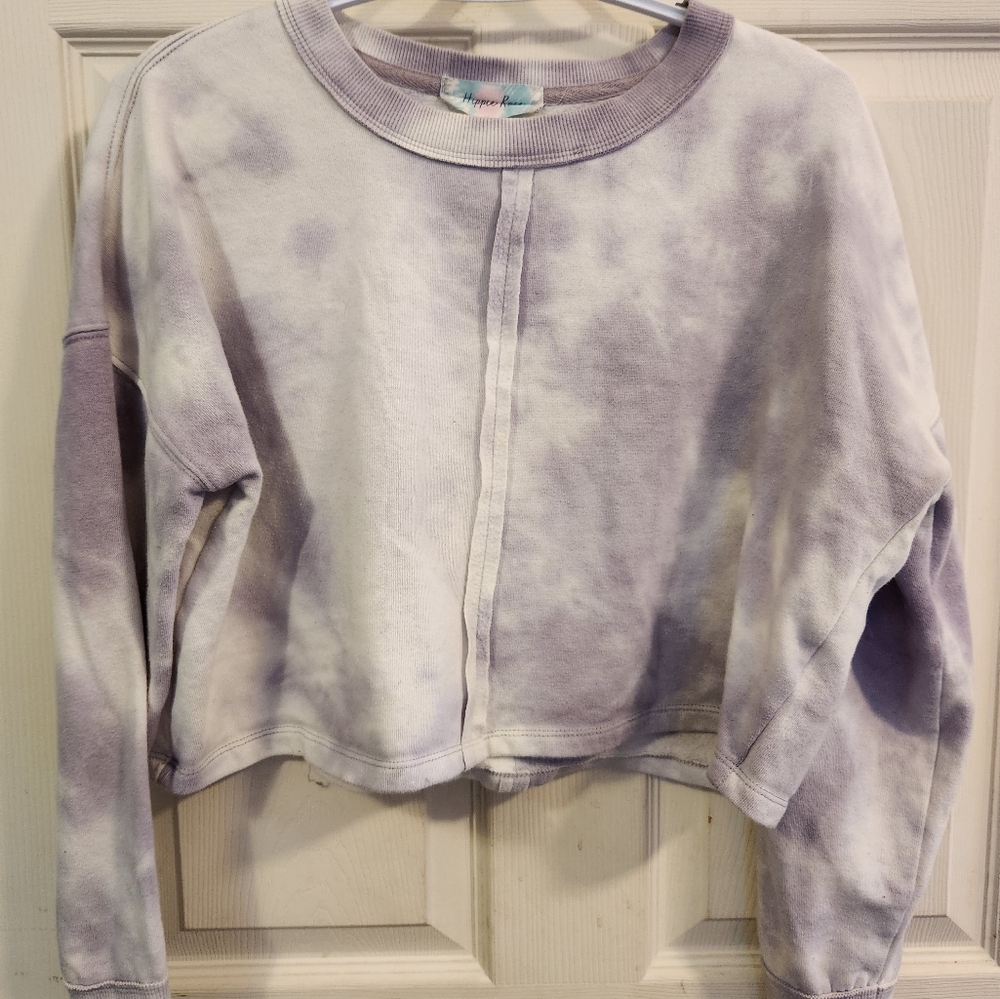 Hippie Rose Tie-Dye Purple Long Sleeve. Size Medium.